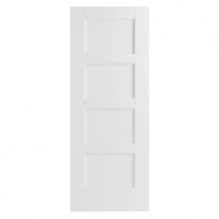 Wickes  Wickes Marlow White Softwood 4 Panel Shaker Internal Door - 