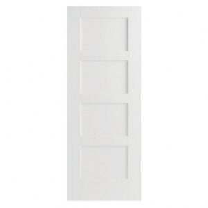 Wickes  Wickes Marlow White Softwood 4 Panel Shaker Internal Door - 