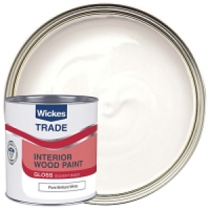 Wickes Trade Liquid Gloss Pure Brilliant White 1L £13.00