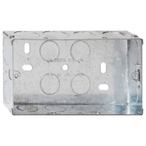 2 Gang Metal Box Flush PK10 35mm