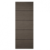 Wickes  Wickes Milan Charcoal Grey Real Wood 5 Panel Internal Door -