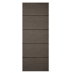 Wickes  Wickes Milan Charcoal Grey Real Wood 5 Panel Internal Door -