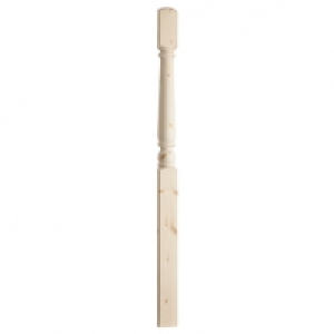 Wickes Pine Turned Half Newel 1500 x 90 x 41mm £32.00