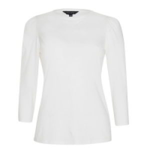 Dorothy Perkins White Organic Cotton Puff Sleeves Top