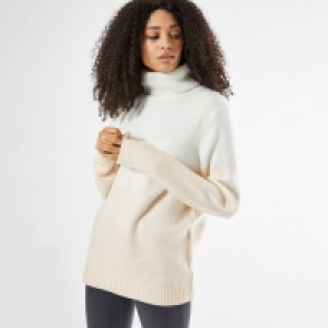 Dorothy Perkins Ivory Colour Block Roll Neck