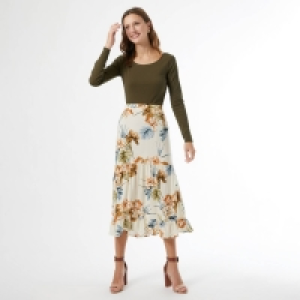 Dorothy Perkins Green Organic Scoop Rib Top