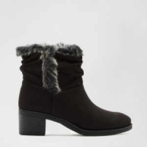 Dorothy Perkins Black Madrid Rouched Boots