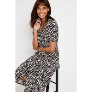 Debenhams Wallis Tall Black Polka Dot Midi Dress