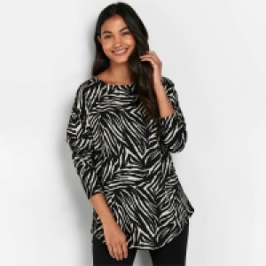 Wallis Multi Coloured Textured Animal Print Top