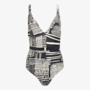 J By Jasper Conran Black Sketch Weave Print Belted Swimsuit