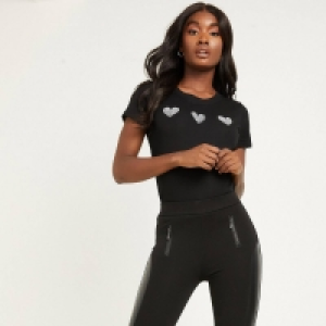 Debenhams Quiz Black Zip High Waist Leggings