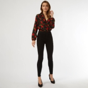 Dorothy Perkins Multi Coloured Print Wrap Top