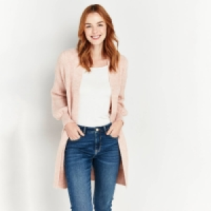 Debenhams Wallis Pink Puff Sleeves Longline Cardigan