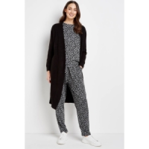 Debenhams Wallis Black Longline Cosy Cardigan