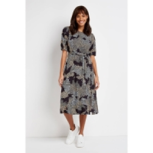 Debenhams Wallis Blue Jersey Printed Midi Dress