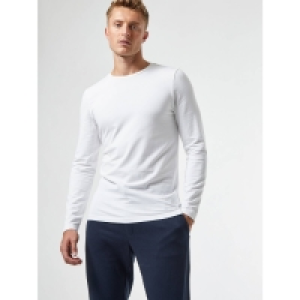 Debenhams Burton White Long Sleeved Muscle Fit T-Shirt