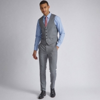 Debenhams Burton Grey Micro Texture Skinny Fit Suit Waistcoat