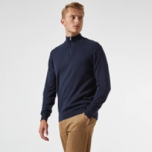 Debenhams Burton Navy Half Zip Jumper