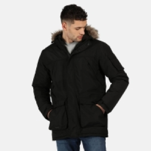 Regatta Black Salinger Ii Waterproof Insulated Fur Trimmed Parka