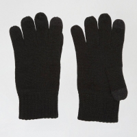 Debenhams Burton Black Touchscreen Gloves with Recycled Polyester