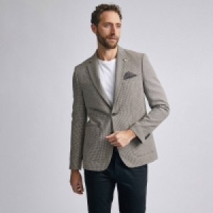 Debenhams Burton Cream Chestnut Mini Check Blazer