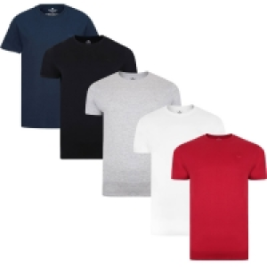 Threadbare 5 Pack Assorted Colour Basic Cotton T-Shirts