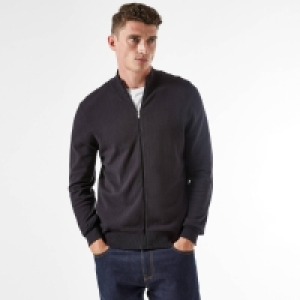 Debenhams Burton Black Zip Through Jumper with Organic Cotton