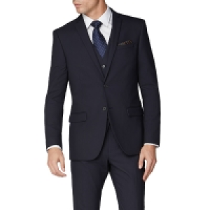 Limehaus Navy Plain Slim Fit Suit Jacket