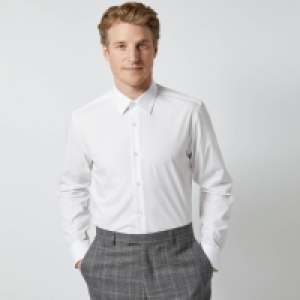 Debenhams Burton White Tailored Fit Easy Iron Shirt