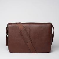 Debenhams The Eighth Tan Grain Leather Messenger Bag
