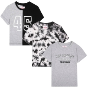 Threadgirls Girls 3 Pack Assorted Colour Cali T-Shirts