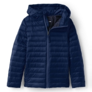 Lands End Blue Kids Thermoplume Hooded Jacket