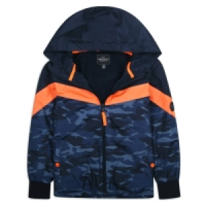 Debenhams Threadboys Boys Blue Camo Cecil Colourblock Hooded Jacket