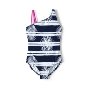 Debenhams Lands End Blue Girls Sport One Piece Swimsuit