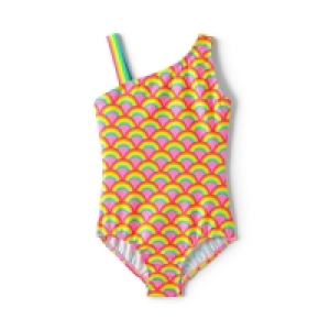 Lands End Pink Girls Sport One Piece Swimsuit