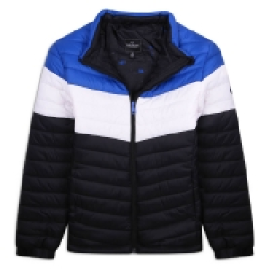 Threadboys Boys Blue Colourblock Paul Puffer Jacket