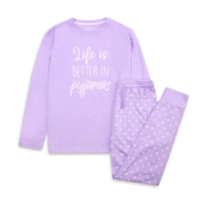 Threadgirls Girls Lilac Life Cotton Pyjama Set