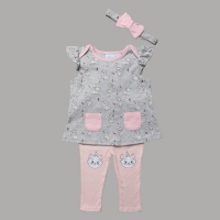 Debenhams Character Shop Disney Baby Marie Grey and Pink 3-Piece Outfit