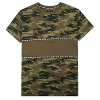 Debenhams Threadboys Boys Khaki Camo Colourblock Quinn T-Shirts