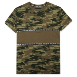 Threadboys Boys Khaki Camo Colourblock Quinn T-Shirts