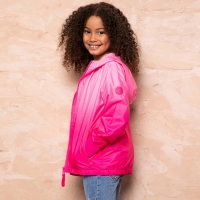 Debenhams Threadgirls Girls Pink Ombre Ava Hooded Pack Away Jacket