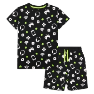 Debenhams Threadboys Boys Black Wifi Cotton Pyjama Set