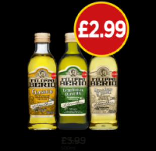 Filippo Berio Extra Virgin Olive Oil, Pure Olive Oil, Light  £2.99