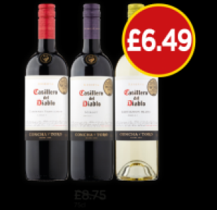 Casillero Del Diablo Cabernet Sauvignon, Merlot, Sauvignon B £6.49