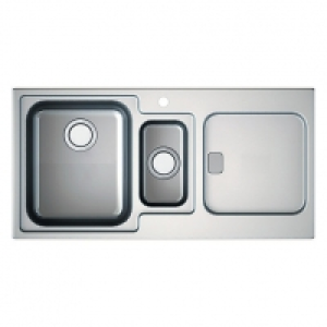Minimo 1.5 Bowl Left Hand Drainer Flush Inset Sink - Stainle £313.00