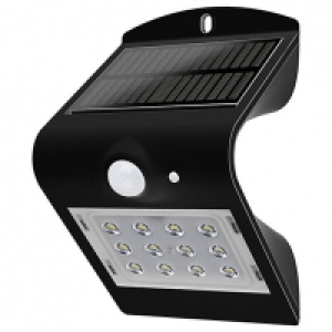 Solar Guardian PIR Wall Light Black IP65 1.5W 200LM 4000K £20.00