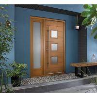 Wickes  JCI Ultimate Door Frame with 457 mm Side Light Oak - 2079 x 