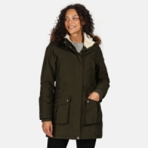 Regatta Green Sefarina Waterproof Insulated Fur Trimmed Parka