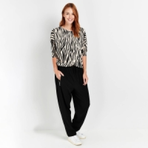 Debenhams Wallis Monochrome Animal Print Batwing Top