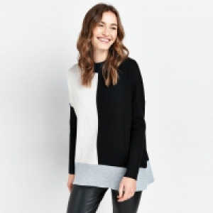 Debenhams Wallis Grey Colourblock High Neck Jumper